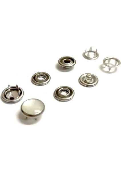 Tırnaklı Çıtçıt Seti Yapım Aparatı, 12 mm 6 Adet Sedef Kapak Tırnaklı Klikıt Çıtçıt 500 106