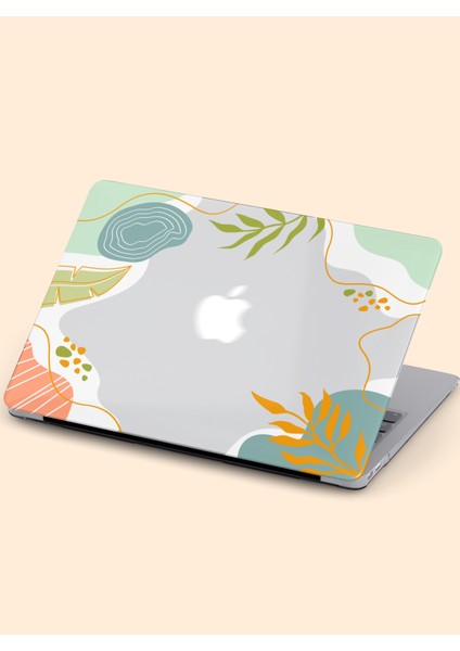 Macbook Air (M2-M3) Kılıf 15 Inç A3114-A2941 2023/2024 Şeffaf Kapak Tam Koruma Macos-04 Pastel Renkli