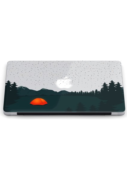 Macbook Pro (M1-M2) Kılıf 13 Inç A2338-A2289-A2159 2020/2022 Şeffaf Kapak Tam Koruma Macos-15 Kamp Çadırı