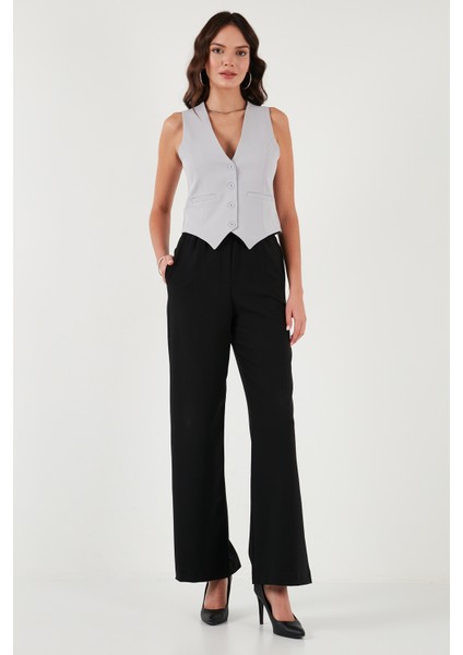 Fitted Fit Düğmeli V Yaka Düğmeli Yelek Bayan Yelek 6696796 indirimleri