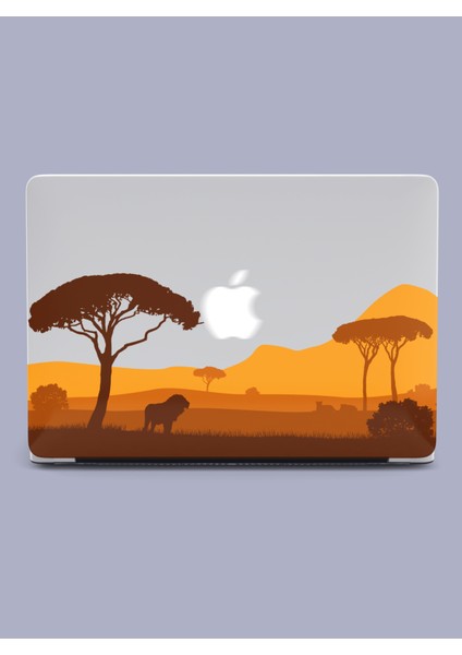 Macbook Air (M1) Kılıf 13.3 Inç A1932-A2179-A2337 2020/2021 Şeffaf Sert Kapak Koruma Macos-16 Safari, Afrika Savanası