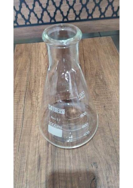 Erlen Cam Dar Boyunlu Taksimatlı 300 ml Boro 3.3 Glas
