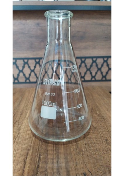 Erlen Cam Dar Boyunlu Taksimatlı 300 ml Boro 3.3 Glas