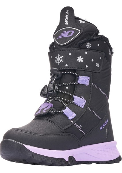 Günlük Kız Çocuk Kar Botu Cırtlı Lastik Bağcıklı Kürklü Kar Desenli Kalın Tırtıklı Taban Bootie 014 fiyatları