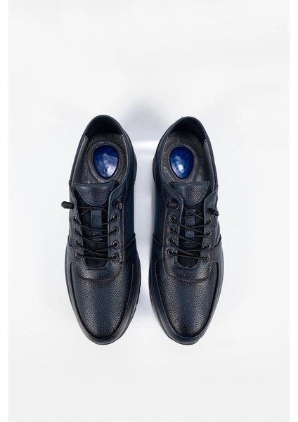 Erkek Lacivert Topuk Için Özel Ortopedik Lastikli Casual Ayakkabı indirimleri