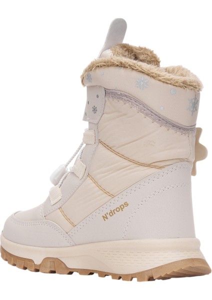 Günlük Kız Çocuk Kar Botu Cırtlı Lastik Bağcıklı Kürklü Kar Desenli Kalın Tırtıklı Taban Bootie 014 modelleri