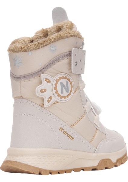 Günlük Kız Çocuk Kar Botu Cırtlı Lastik Bağcıklı Kürklü Kar Desenli Kalın Tırtıklı Taban Bootie 014 fırsatları