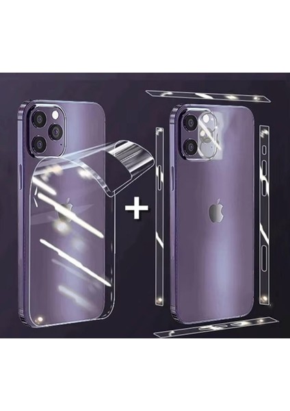 Iphone 14 Pro Max Yan Arka Kaplama Nano Hydrojel Film Çizilmez Darbe Emici Kaplama