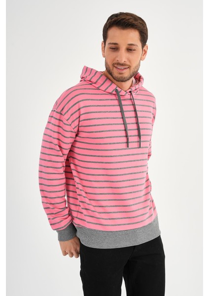Çizgili Kapüşonlu Sweatshırt (UNX00242) modelleri
