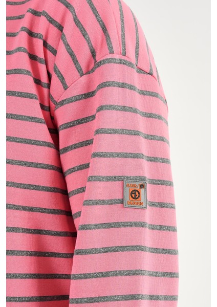 Çizgili Kapüşonlu Sweatshırt (UNX00242) indirimleri