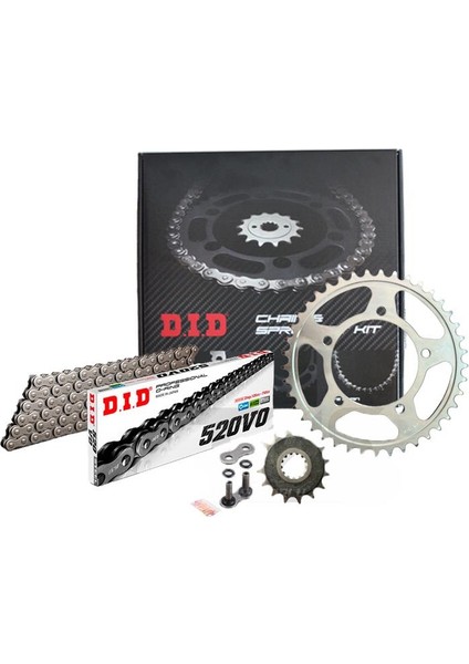 Dıd Ktm Duke 200 Zincir Dişli Seti (2012-2014) O-Ringli Zincir (Çelik Renk) fiyatları