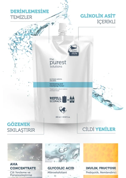 The Purest Solutions The Purest Solution - Exfoliating And Clarifying Toner Refıll