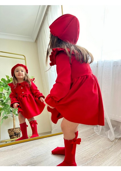 Kız Çocuk Kırmızı Elbise