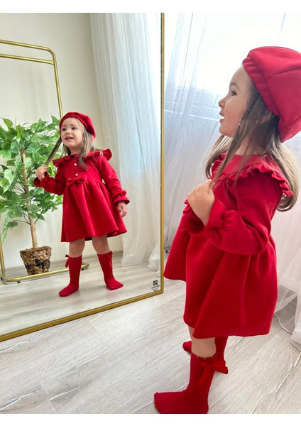 Kız Çocuk Kırmızı Elbise modelleri