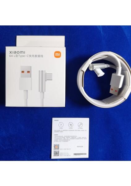 % 100 Orijinal Xiaomi Turbo 6 Amper 1.5 Metre L Tip USB A - Type C Şarj ve Data Kablosu