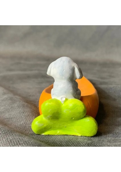 El Yapımı Havuçta Tavşan Figürü Çubuk Tütsülük - 3 x 13 cm