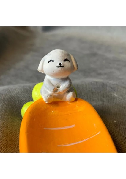 El Yapımı Havuçta Tavşan Figürü Çubuk Tütsülük - 3 x 13 cm