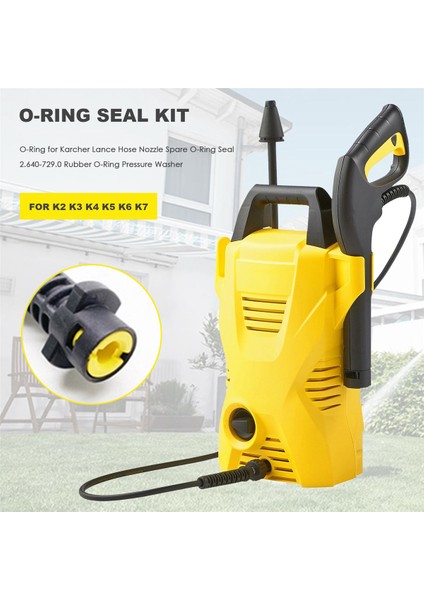 karcher Lance Hortum Nozulu Yedek O-Ring Contası Için O-Ring 2.640-729.0 K2 K3 K4 K5 K6 K7 A Için Kauçuk O-Ring Basınçlı Yıkama Makinesi (Yurt Dışından)