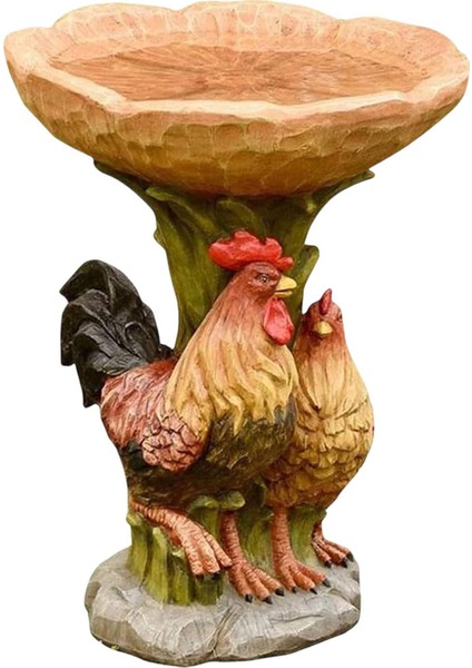 Kuş Kase Heykeli Heykelcik Çim Patio Veranda Reçine Besleyici (Yurt Dışından) modelleri