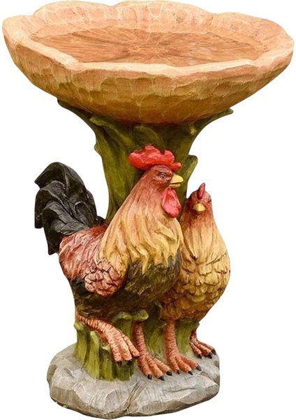 Kuş Kase Heykeli Heykelcik Çim Patio Veranda Reçine Besleyici (Yurt Dışından) fırsatları