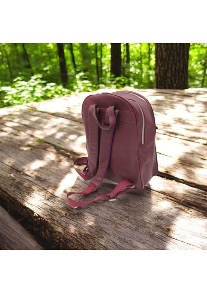 Hakiki Deri Alpe Sırt Çantası Askılı Seyaha Çantası 37X32X12 cm modelleri