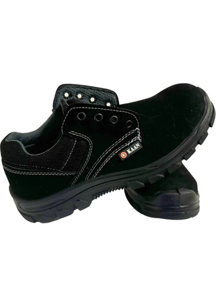Ortopedik Su Geçirmez Çelik Burunlu Siyah Süet Iş Ayakkabısı Kışlık
