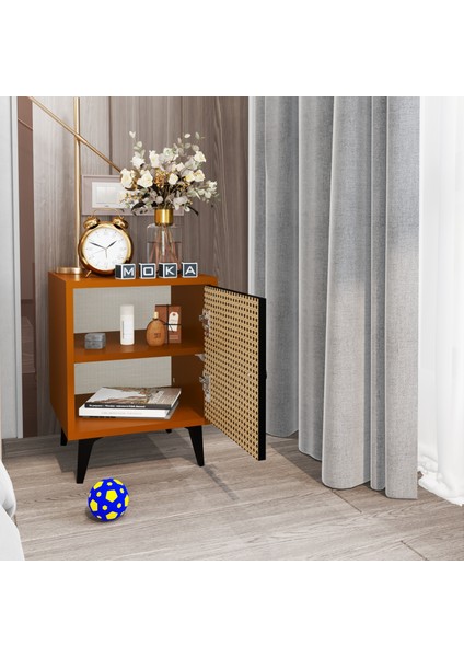 Retro Kapaklı Komodin Nar Çiçeği fiyatları