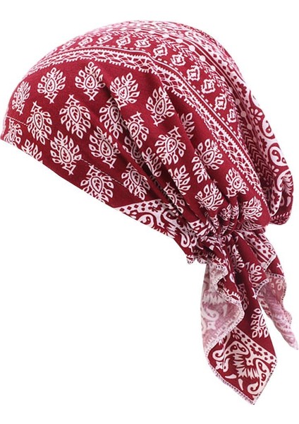 Kadın Kemoterapi Beanie Başı Eşarp Şapkası, Kırmızı Beden Için (Yurt Dışından)