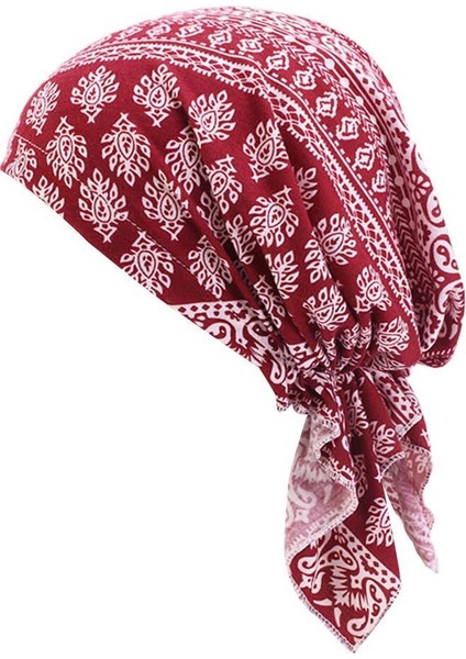 Kadın Kemoterapi Beanie Başı Eşarp Şapkası, Kırmızı Beden Için (Yurt Dışından) indirimleri