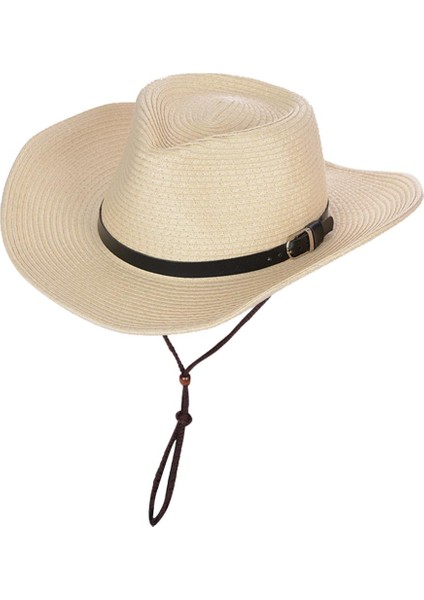 Plaj Hasır Güneş Şı Fötr Dokuma Geniş Kenarlı Panama Fedora Dış (Yurt Dışından)