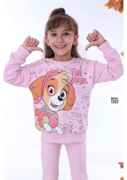 Pjk2i Paw Petrol Desenli Pembe Fitilli Taytlı 2 Ip %100 Pamuk Kız Çocuk Takımı 3-10 Yaş 7263-P fiyatları