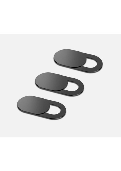 Web Kamerası Kapağı, Webcam Cover, Notebook, Laptop, Macbook, Telefon, Tablet Için Kamera Kapatıcı, Gizleyici Siyah (3 Adet )