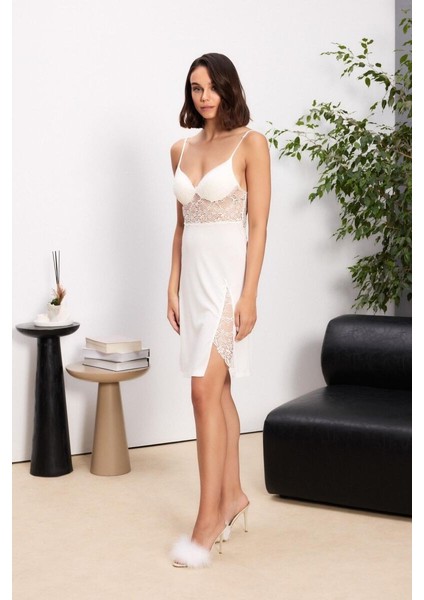 Ekru 6'lı Modal Gecelik Sabahlık Çeyiz Seti 5000 modelleri