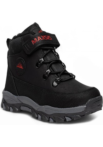 Mxs Cırtlı Siyah Kırmızı Erkek Çocuk Bot Ayakkabı modelleri
