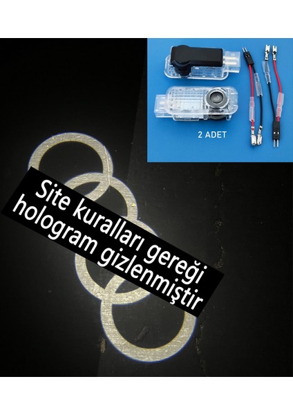 Audi A3 Kapı Altı Logo Aydınlatma Karşılama Aksesuar LED