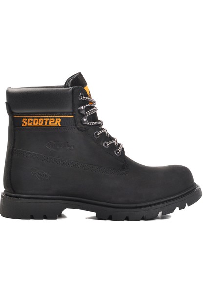 Siyah Nubuk Deri Su Geçirmez Unisex Bot G5130 G
