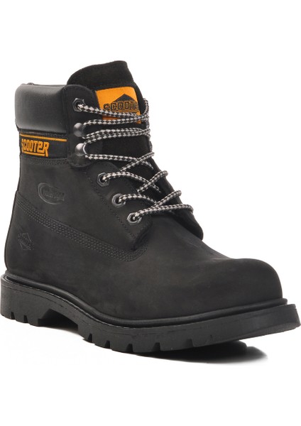 Siyah Nubuk Deri Su Geçirmez Unisex Bot G5130 G