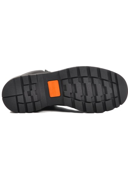 Siyah Nubuk Deri Su Geçirmez Unisex Bot G5130 G