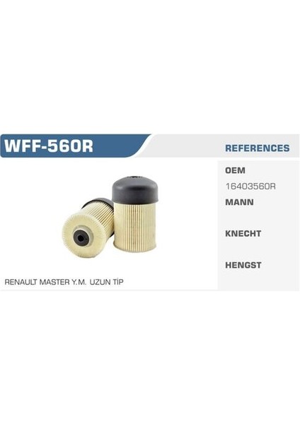 WFF-560R Mazot Filtresi Trafic Iıı Master Iıı Kolı: 50 Ad