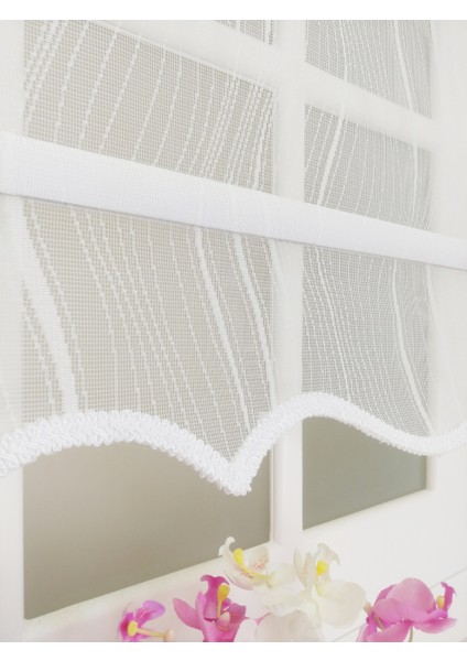 Çiftli Sistem Örme Beyaz Solovey Desen Tül ve Stor fırsatları