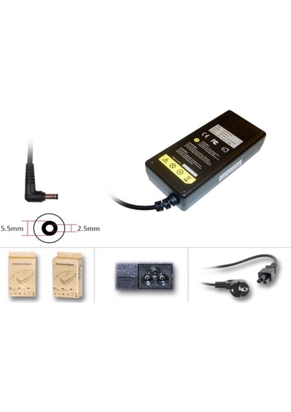 Toshiba Satellite U505-S2925W U505-S2930 Notebook Adaptörü, Şarj Aleti Cihazı 65W