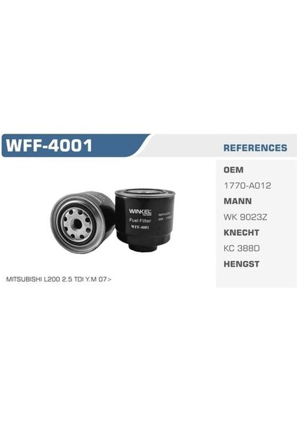WFF-4001 Mazot Filtresi L200 4WD 11.05-2.5 Dıd Kolı: 50 Ad
