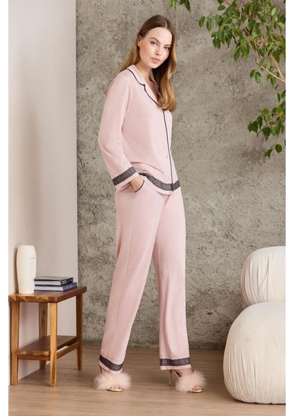 Pudra Penye Kadın Pijama Takımı 2200 fiyatları