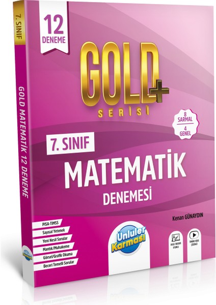 7. Sınıf Türkçe 12 - Matematik Gold 12 Deneme - Fen Bilimleri 12 Deneme 3 Kitap