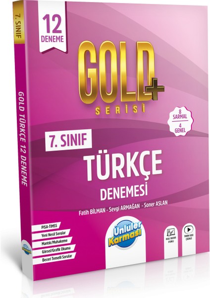 7. Sınıf Türkçe 12 - Matematik Gold 12 Deneme - Fen Bilimleri 12 Deneme 3 Kitap