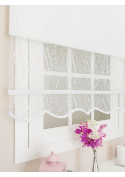 Çiftli Sistem Örme Beyaz Solovey Desen Tül ve Stor fiyatları