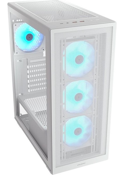 MX220 Psu Yok 4xargb Fan Mıdı Tower Gamıng Kasa Beyaz