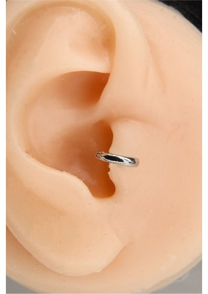 Gümüş Renk 6 mm Halka Piercing Tragus