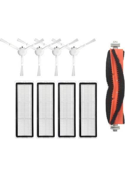 Xiaomi Mijia B101CN Için 9 Adet Hepsi Bir Arada Vakum ve Paspas Robotu Yedek Ana Yan Fırça Hepa Filtre Yedek Parça (Yurt Dışından)