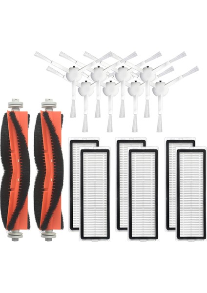 16 Adet Xiaomi Mijia B101CN Hepsi Bir Arada Vakum ve Paspas Robotu Yedek Ana Yan Fırça Hepa Filtre Yedek Parça (Yurt Dışından)
